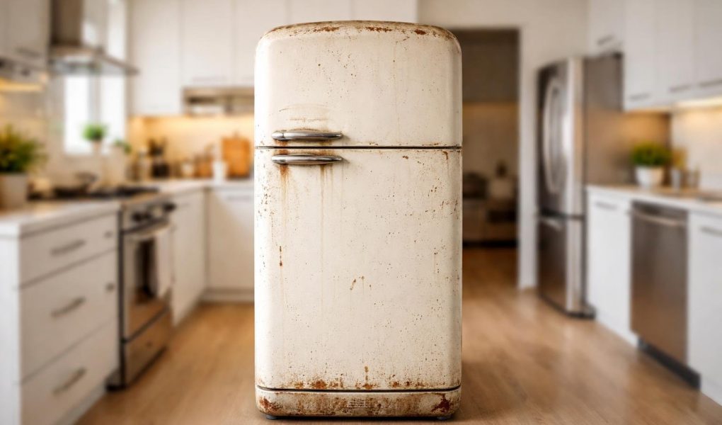 cuisine-moderne-refrigerateur-vieilli