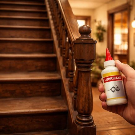 escalier-bois-main-floue-boite-lubrifiant