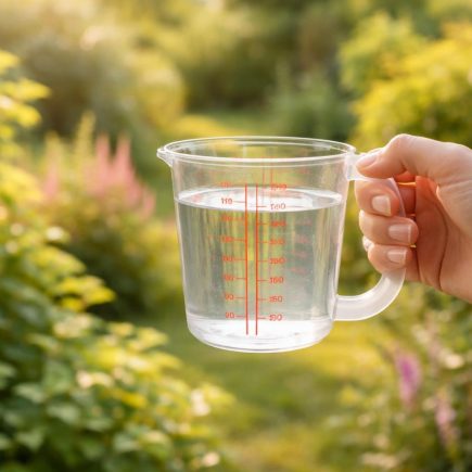 main-gobelet-jardin-plantes-flou