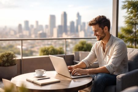 individu-terrasse-ordinateur-skyline-urbaine