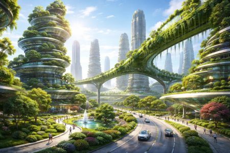 panorama-urbain-futuriste-batiments-vegetation