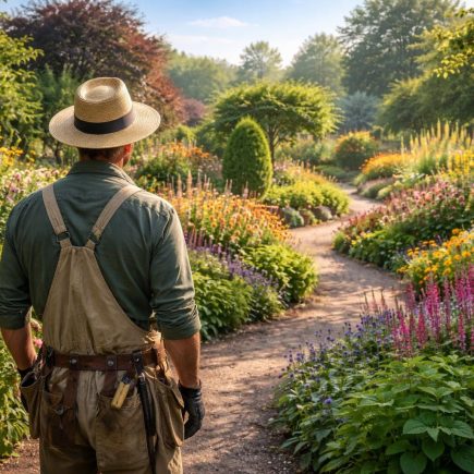 jardinier-jardin-luxuriant-fleurs-ciel-bleu