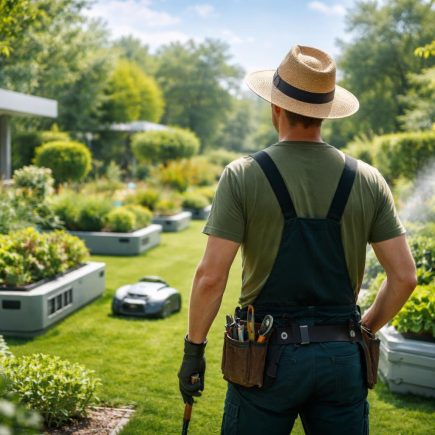 jardinier-jardin-moderne-plantes-luxuriantes