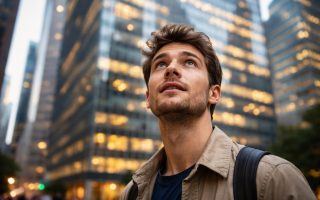 personne-curieuse-immeuble-modene-atmosphere-urbaine