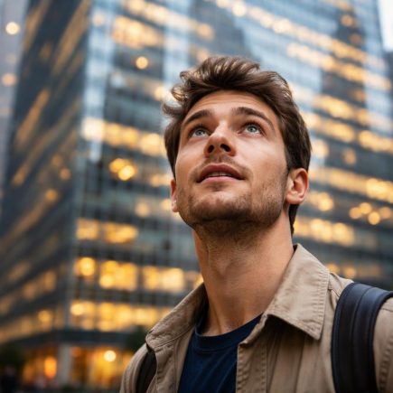 personne-curieuse-immeuble-modene-atmosphere-urbaine