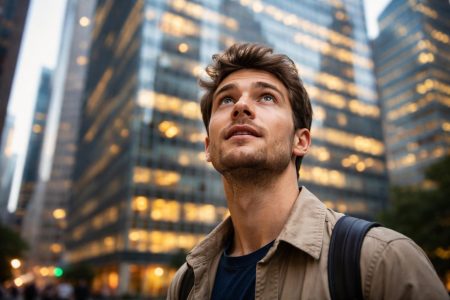 personne-curieuse-immeuble-modene-atmosphere-urbaine