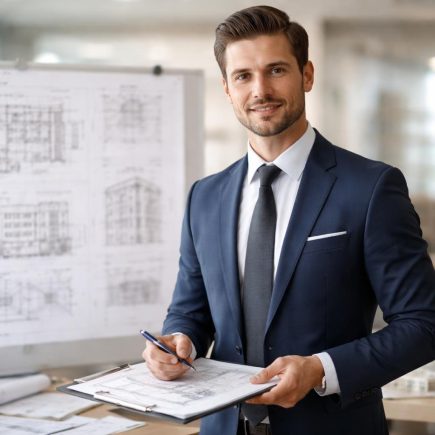 professionnel-immobilier-tableau-plans-batiments