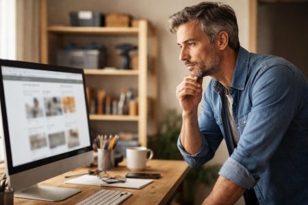 homme-bureau-ordinateur-air-contemplatif
