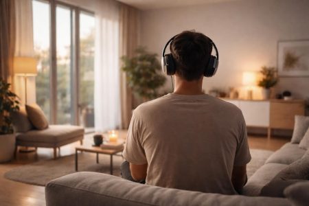 appartement-moderne-ecouteurs-lumiere-minimaliste