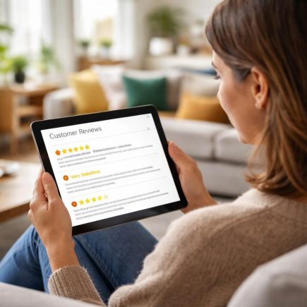 personne-tablette-salon-moderne-plantes