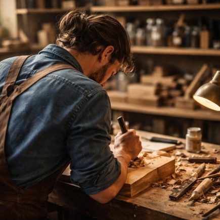 artisan-bois-outils-etagere-floue