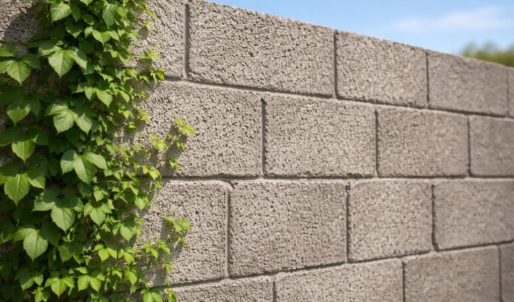 mur-parpaing-plante-grimpante-ciel-bleu