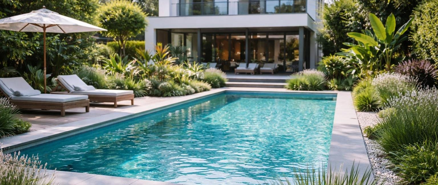 jardin-piscine-maison-contemporaine-plantes