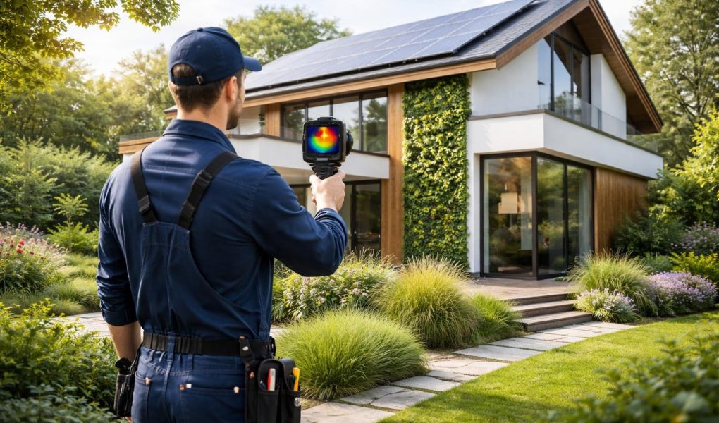 technicien-mesure-maison-ecologique-jardin