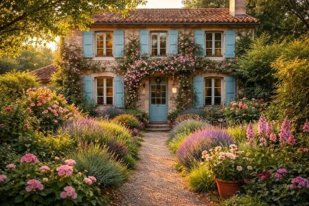 maison-ancienne-volets-colores-jardin